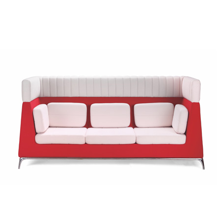 Front view of the Frostamill H5023 three-seater high-back sofa