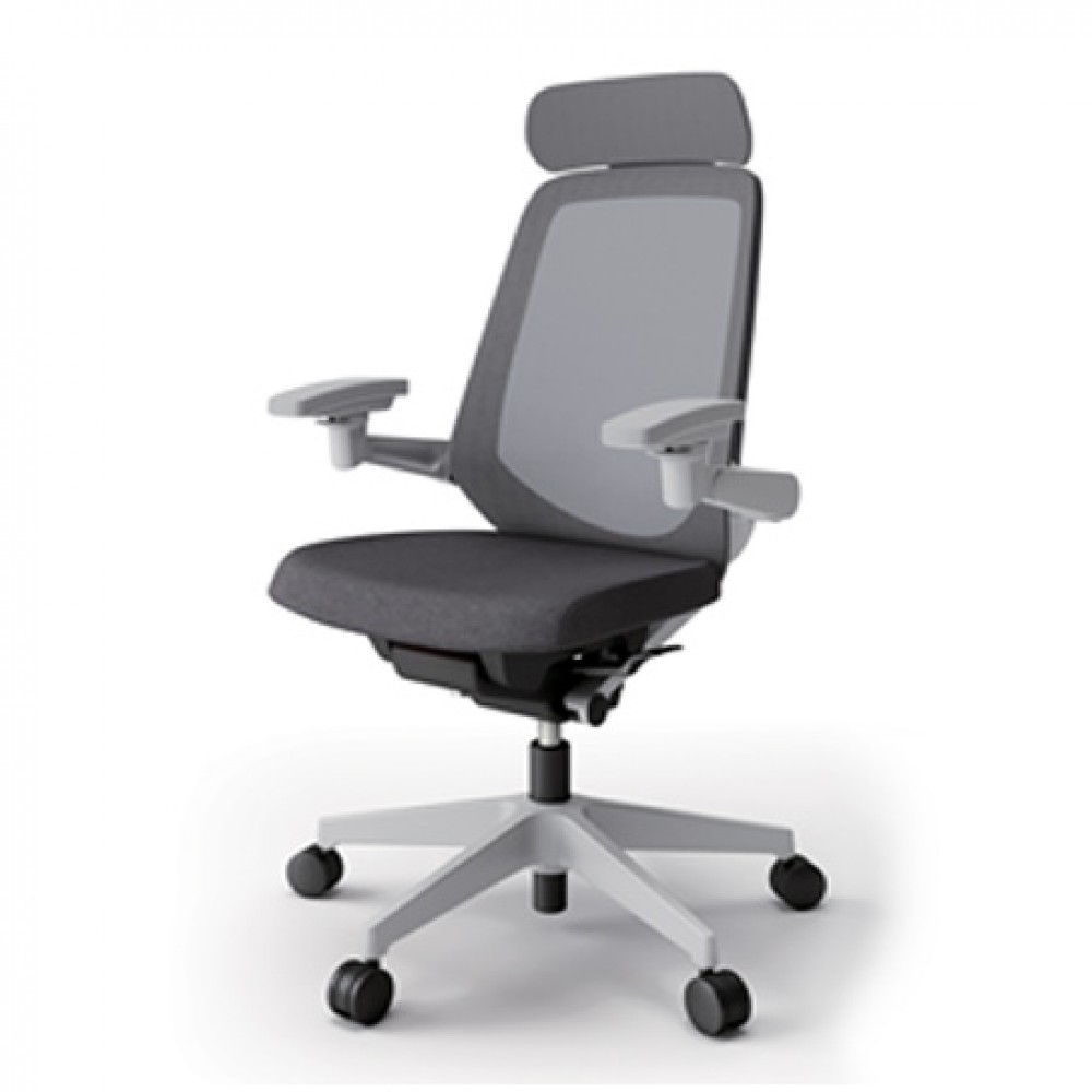 itoki-nort-extra-highback-grey-frontview