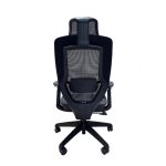 Back of the black WM T08 mesh office chair