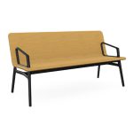 Axyl Wood Bench with Arm 1