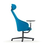 Side view of the Senator Ad-Lib Work Lounge chair in blue