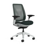 The Steelcase Series 2 Airback chair in a two-tone light grey and black finish