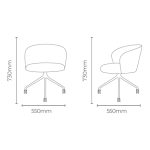 AUNTHUR SWIVEL CASTOR BASE SIZE