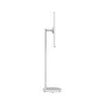 Side profile view of the white SwoshBuD 32-inch touchscreen