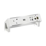 DESK 2 ALUMINUM + WHITE