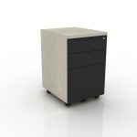 Wooden Pedestal - Black Drawer