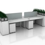 Planter Box with Storage Cabinet - With Work Desk