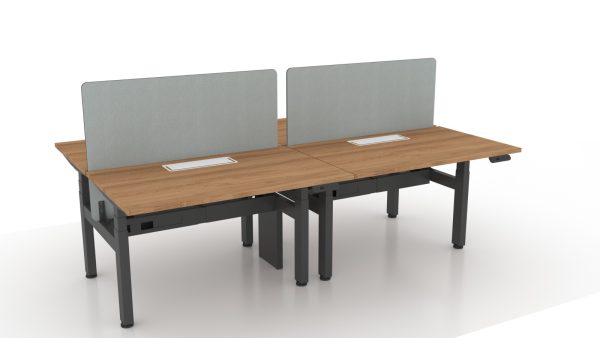 Executive Height Adjustable Table - Office Workpod Table - Grey