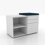 Metal Pedestal - Office Table with Drawer