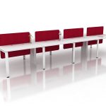 SQC Workstations - Office Table SG - Large Workstation - Red