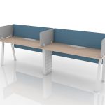 Reframe A Workstations - Office Table SG - 2 Seater - Blue
